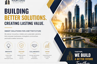 design a professional corporate banner or flyer