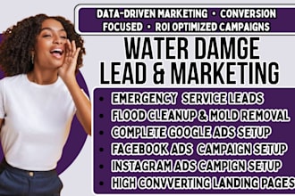 generate water damage restoration lead, flood cleanup and mold remediation leads