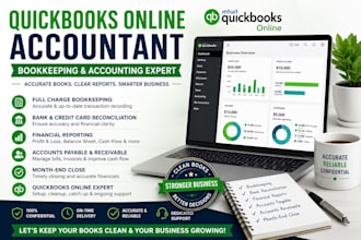 do quickbooks online bookkeeping, cleanup, reconciliation and accounting