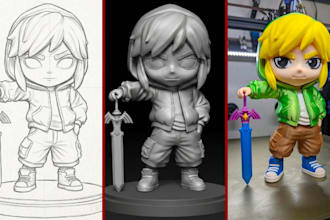 convert 2d to 3d model, image to stl, sketch to 3d for printing