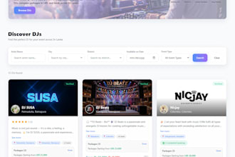 build a professional dj booking and event management platform