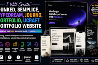 create dunked semplice typedream journo portfolio ucraft portfolio website
