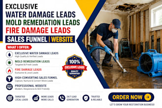 generate water damage leads mold remediation fire damage leads sales funnel