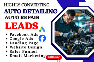 generate auto detailing leads auto repair leads auto transportation sales funnel