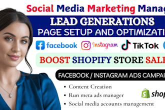 run facebook ads meta ads campaign lead generation for shopify sales of leads