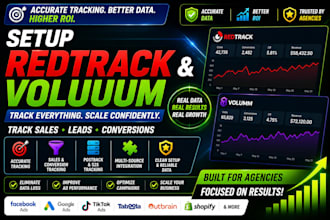 setup redtrack voluum tracking system for business and track sales
