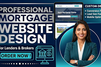 design mortgage website, mortgage broker mortgage website for lead generation