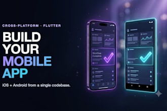 develop a flutter or flutterflow mobile app for ios and android