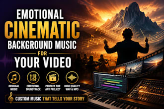 create emotional cinematic background music for videos and games