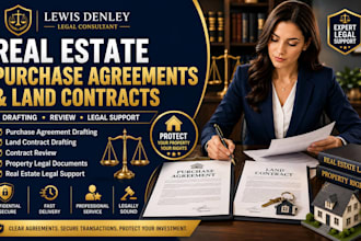 real estate purchase agreement land contract drafting review legal documents