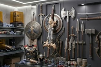 do 3d weapon 3d sword shields 3d wearable armor 3d katana and 3d cosplay assets