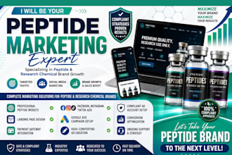 build peptide marketing website peptide ads research peptide supplement website