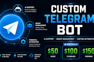 build a custom telegram bot for business automation and customer support
