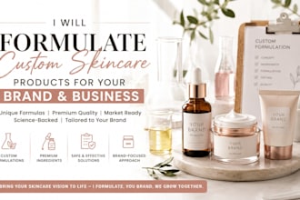 formulate custom skincare products for your brand and business