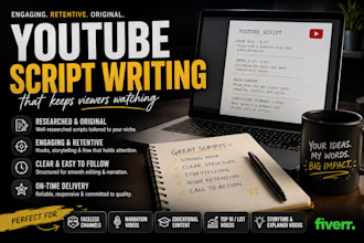 write engaging youtube scripts for faceless channels