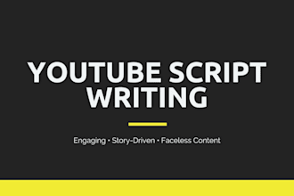 write engaging youtube scripts for faceless channels