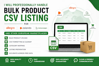 bulk product CSV listing to allegro zalando  kleinanzeigen european marketplace