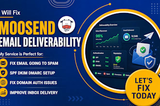 fix moosend email spam spf dkim dmarc deliverability