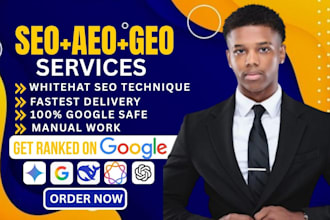 optimize GEO SEO aeo to rank website on ai search and google