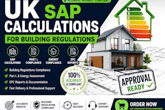provide UK sap calculations for building regulations and epc compliance