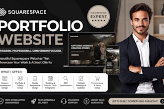 design a modern squarespace creatives website for photgraphers portfolio