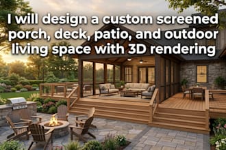 design a custom screened porch, deck, patio, and outdoor living space