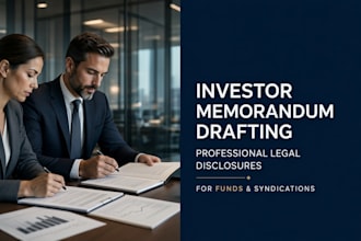 draft an attorney grade investor memorandum for your business
