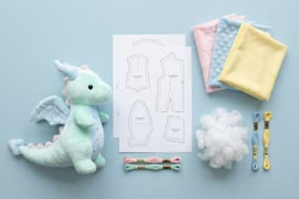 create custom plush toy sewing pattern for your stuffed animal or oc design