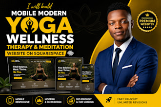 build mobile modern yoga wellness therapy and meditation website on squarespace