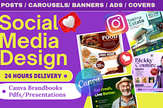 create editable canva social media posts design social media ads for your brand