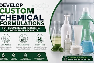 develop chemical formulations for cosmetics detergents and industrial product