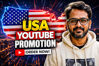 do USA youtube promotion, USA channel promotion, to USA active audience