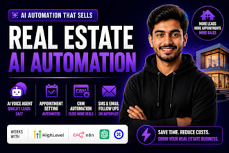 setup real estate ai automation workflows, SMS, email and appointment booking