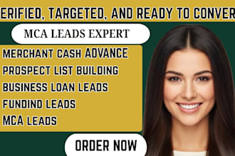 provide targeted mca leads and business loan prospect lists