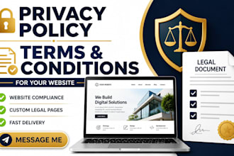 create privacy policy, terms and conditions for website