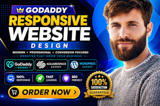 develop godaddy website design godaddy redesign godaddy ecomerce website seo