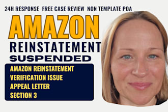 write amazon suspension appeals, section 3 poa, and reinstatement plans