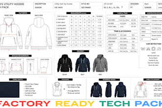 design streetwear tech pack hoodie t shirt tracksuit and apparel tech pack
