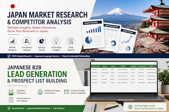 conduct professional japan market research and competitor analysis