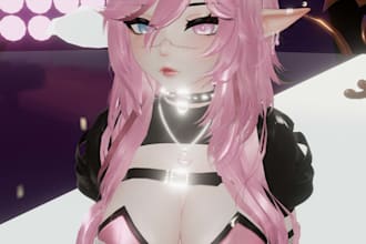 create custom vrchat avatar, 3d furry avatar, vr character, vrc anime avatar