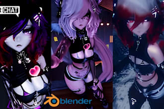 do vrchat avatar commission furry nsfw 3d model vr character anime vrc avatar
