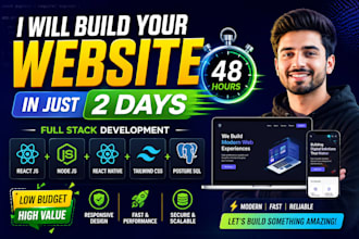 build a full stack website using react js, node js, sql, html and css