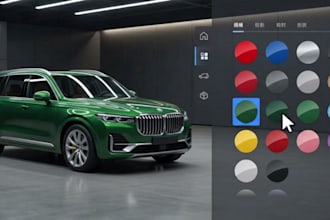 create interactive 3d car configurator for automotive website and apps