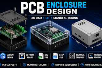 design professional pcb enclosures, product housing, and 3d cad models
