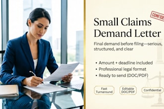 write a professional small claims demand letter before you file in court