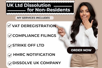 strike off and dissolve your UK ltd company for non residents via ds01