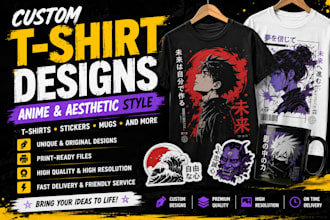 sell ready made tshirt, sticker and mug designs for print