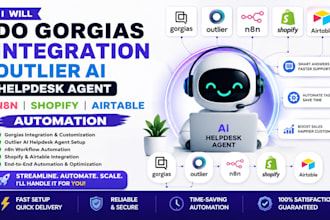 do gorgias integration outlier ai helpdesk agent n8n shopify airtable automation