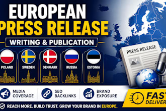 publish your press release  poland sweden denmark russia and estonia