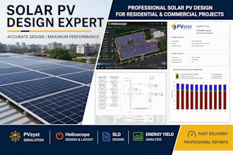 design professional solar pv system using helioscope and pvsyst